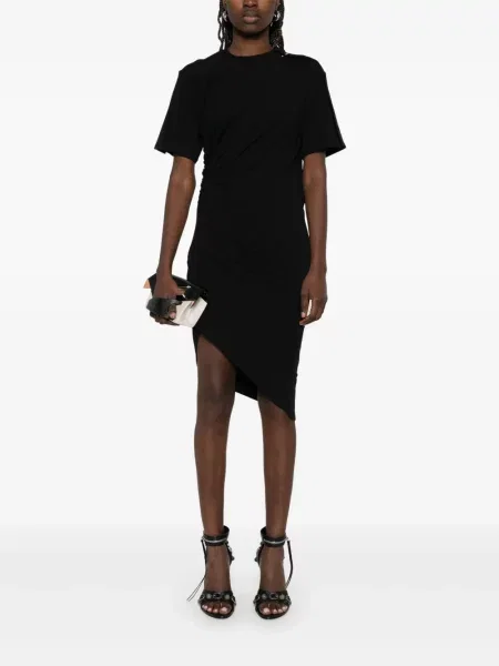 Rochie midi Mugler până la genunchi de costum negru