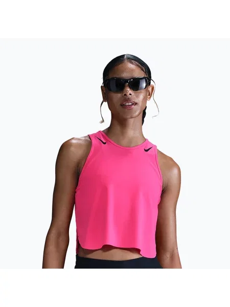Tricou de alergare pentru femei Nike AeroSwift hyper pink/black negru