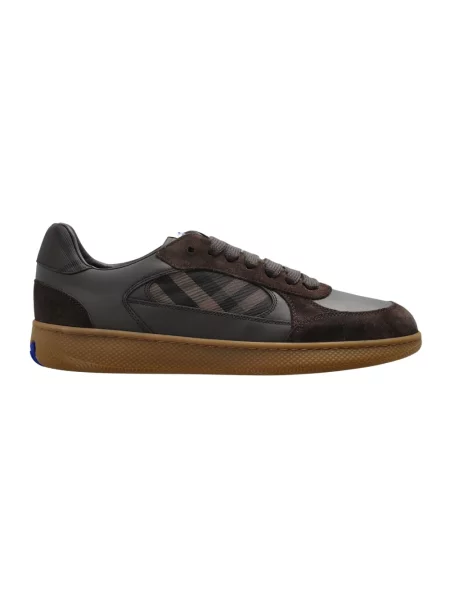 Sneakersy Burberry skórzane brązowe