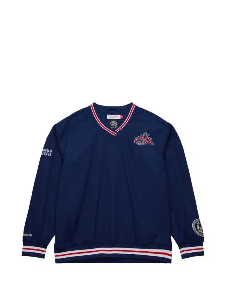 Geacă Mitchell & Ness cu decolteu în V albastru