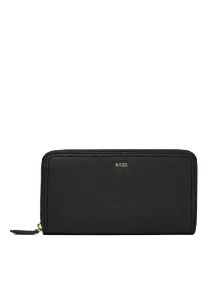 BOSS portofel de piele Lenah Ziparound negru