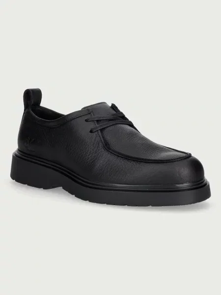 Bőr félcipo Calvin Klein fekete