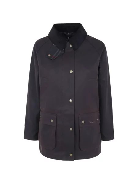 Gulerat geacă parka Barbour de catifea cord negru