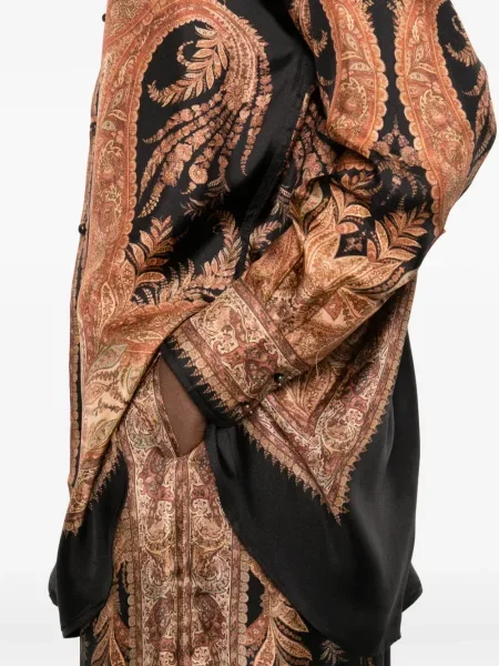 Cămașă Zimmermann cu imagine cu model paisley negru