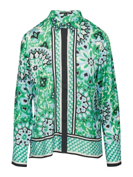 COMMA Bluza svetlo modra / svetlo rumena / žad črna