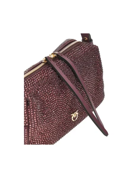 Torebka crossbody Pinko zamszowa czerwona