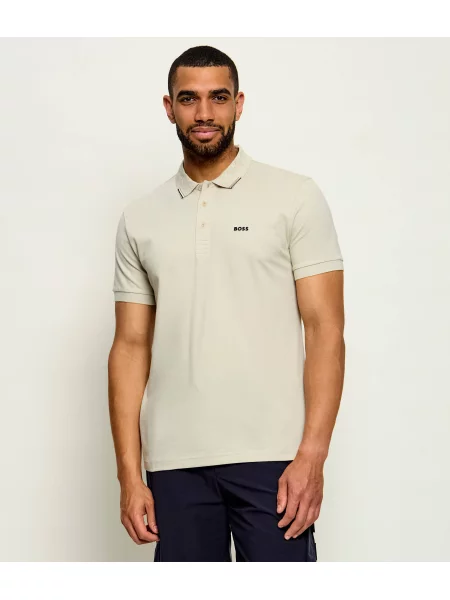 Tricou polo Boss Green bej