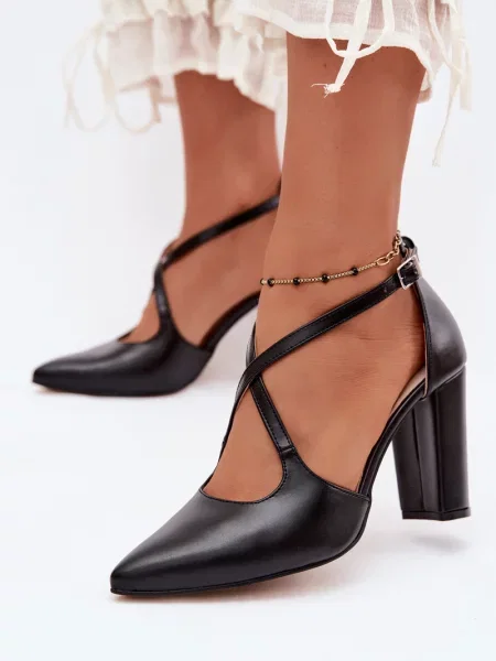 Pantofi cu toc Zazoo negru