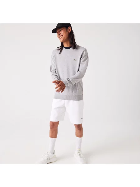 Lacoste светр з круглим вирізом сірий