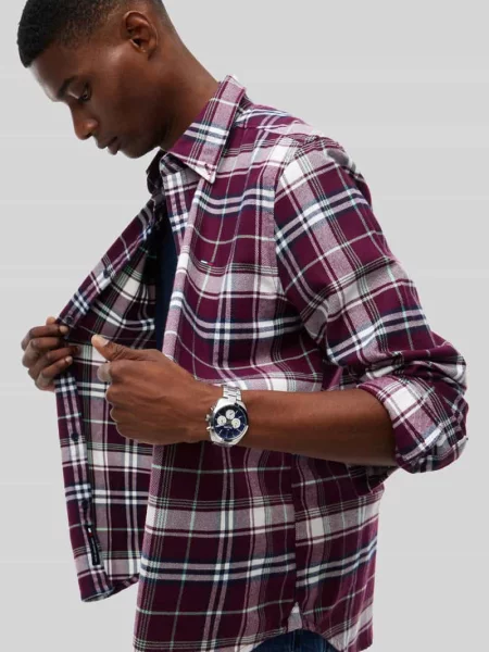 Koszula casualowa o kroju regular fit z bawełny ze wzorem w kratę Tommy Jeans