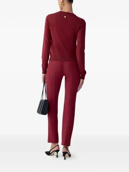 Haftowany kardigan Carolina Herrera czerwony