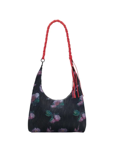 Desigual Geantă de umăr verde / roz alb negru