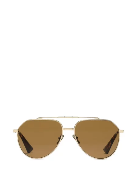Ochelari de soare Dolce & Gabbana Eyewear cu imprimeu geometric auriu