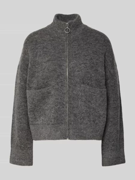 Kardigan rozpinany o kroju regular fit z mieszanki wełny model SIA' Selected Femme