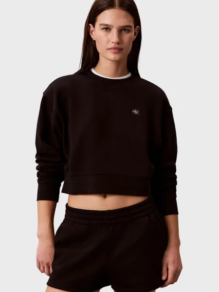 Махровий світшот Calvin Klein Jeans чорний