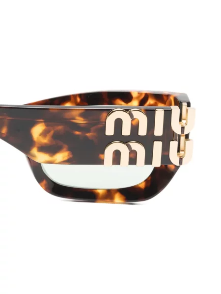 Sunčane naočale Miu Miu Eyewear s autogramom smeđa