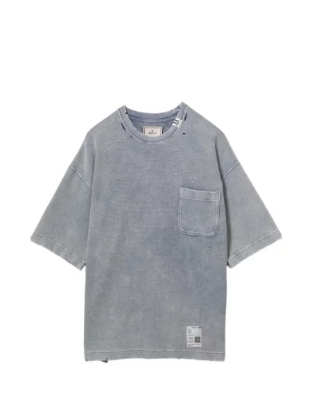 Tricou Maison Mihara Yasuhiro cu broderie gri