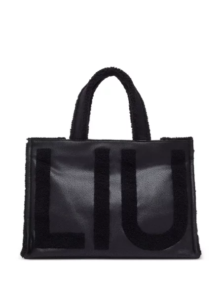 Geantă shopper Liu Jo cu autograf negru