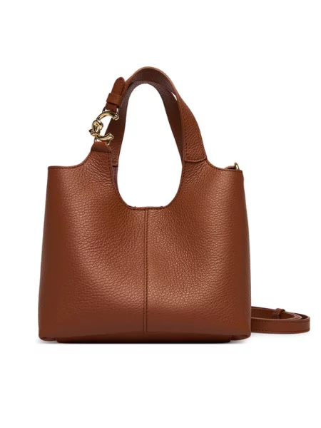 Coccinelle crossbody torbica usnjena rjava