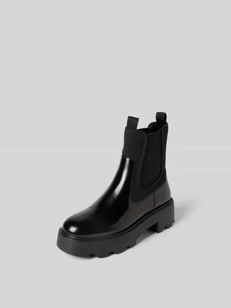 Buty chelsea z wytłoczonym logo Tory Burch czarne