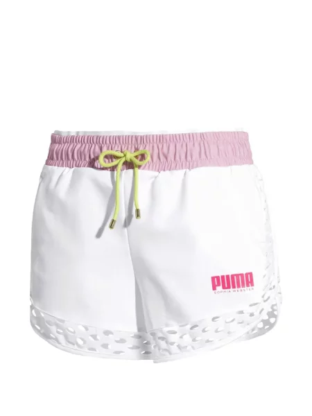 Pantaloni scurți Puma cu perforații alb
