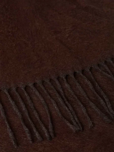 Szal z wykończeniem frędzlami w jednokolorowy design Fraas