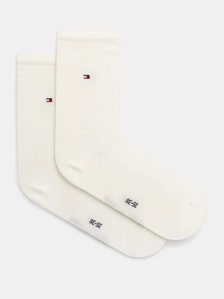 Чорапи с коприна Tommy Hilfiger бежово