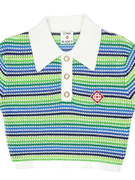 Polo Casablanca cu dungi verde