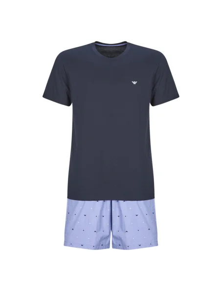 Pyžamo Emporio Armani modrá