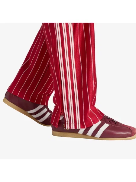 Adidas Pantaloni trening Firebrid Pinstripes Track roșu