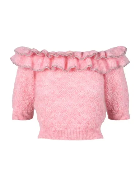 Sweter Alessandra Rich różowy