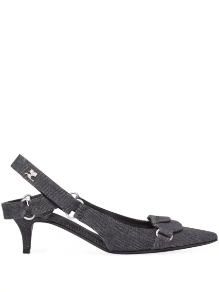 Pantofi cu toc Courreges gri