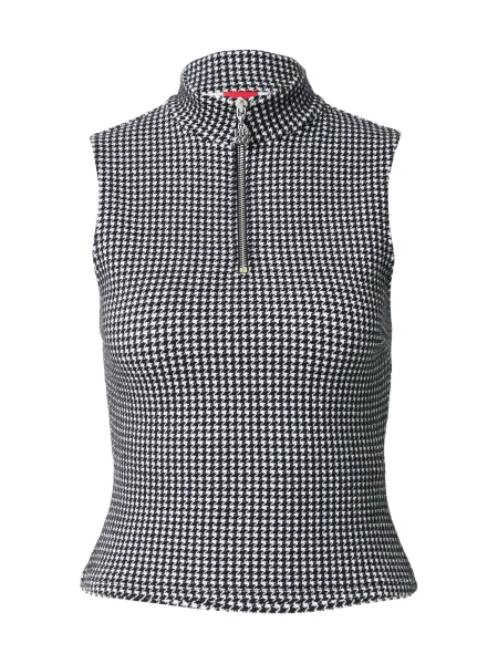 HUGO Top Dohanne črna bela