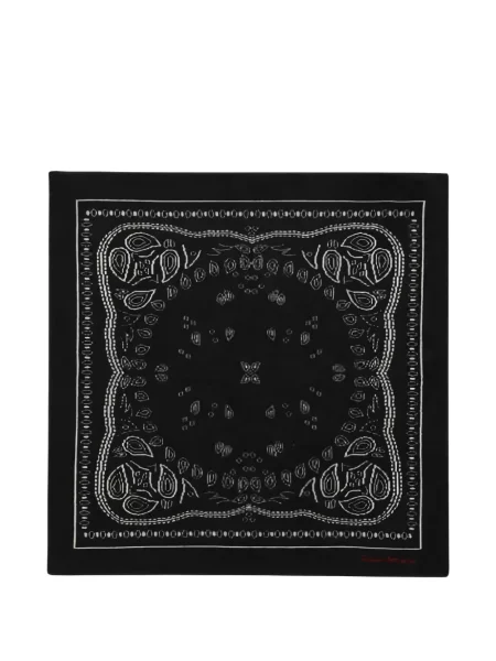 Fular Giada Benincasa cu imagine cu model paisley negru
