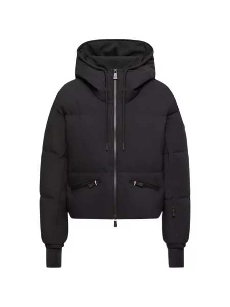 Palton Moncler Grenoble cu glugă negru