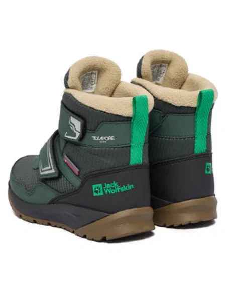Jack Wolfskin Škornji za sneg Polar Bear B Texapore Mid VC K zelena