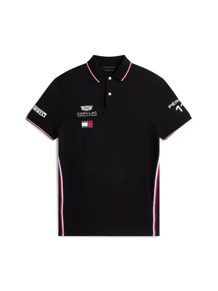 TOMMY HILFIGER Tricou TH X PEREZ REPLICA bleumarin / roșu / negru alb