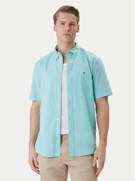 Košile Tommy Hilfiger tyrkysová
