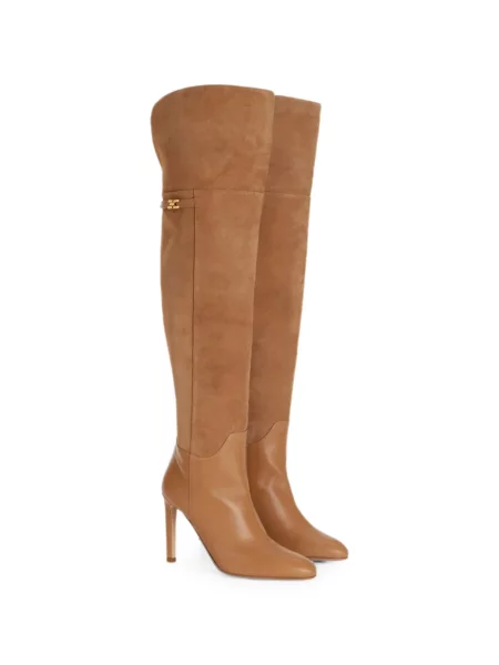 Botine Elisabetta Franchi din piele de căprioară maro
