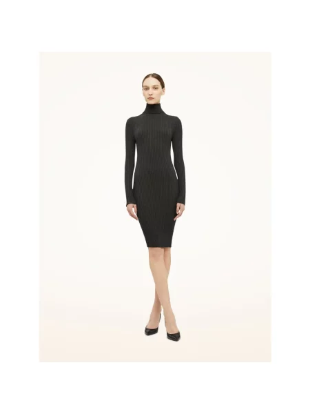 Sukienka Wolford z wełny merino szara