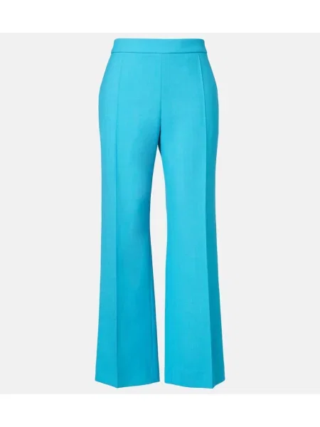 Cropp pantaloni Chloé de lână albastru