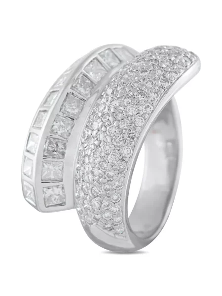Aur alb diamant inel Lb Exclusive alb