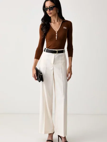 Elisabetta Franchi pulover volnen rjava