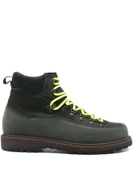 Botine Diemme cu șireturi din dantelă verde