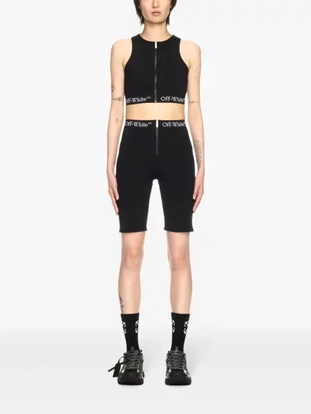 Top Off-white cu autograf alb