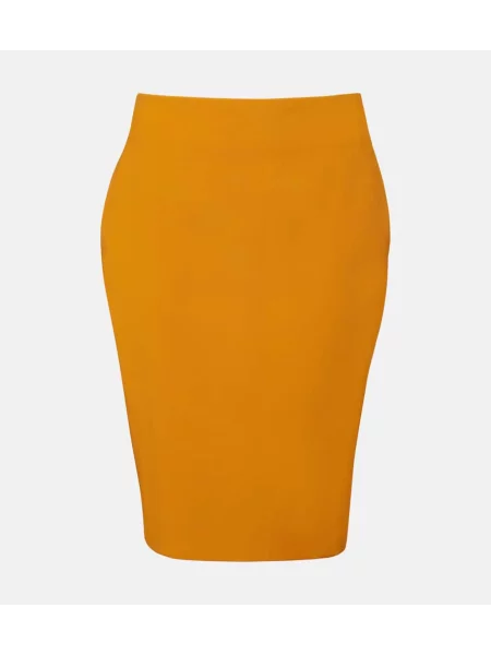 Fustă tip creion Saint Laurent cu talie înaltă galben