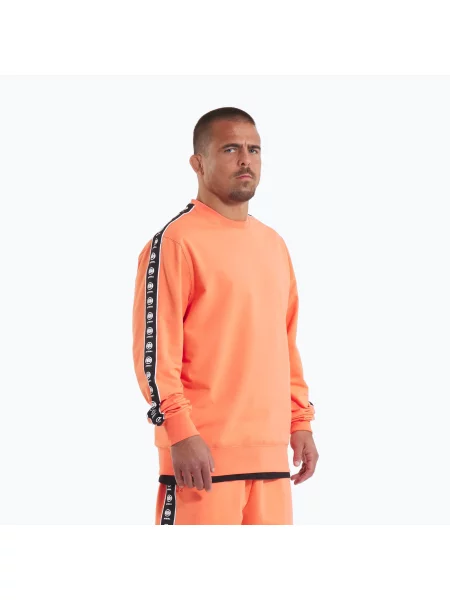 Mikina Pitbull Tape Nugget Crewneck Sweatshirt bright salmon oranžová