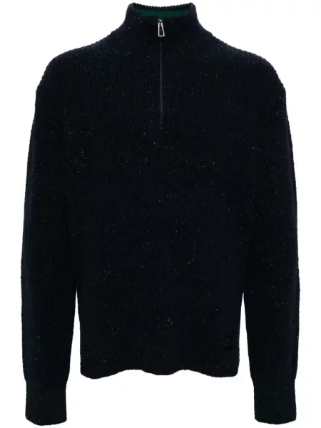 Pulover Ps Paul Smith de jumătate de fermoar albastru