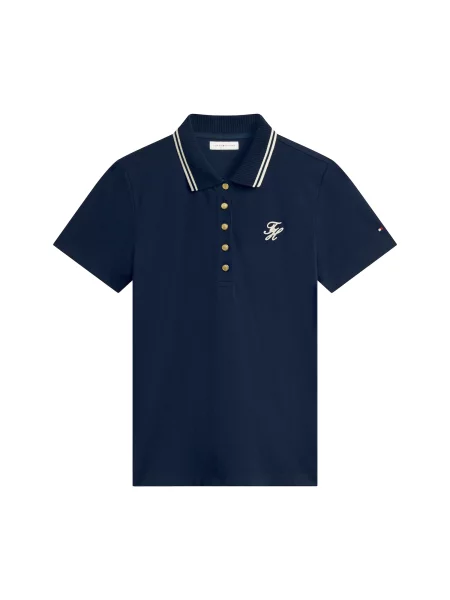 TOMMY HILFIGER Tričko námornícka modrá biela