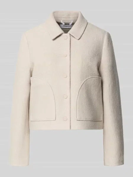 Żakiet o kroju regular fit z mieszanki i wełny Comma biała